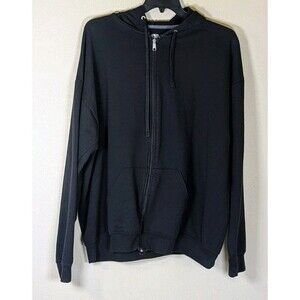 Vintage Russell Athletic Men’s 2X Long Sleeve Black Full Zip Hoodie Hoody